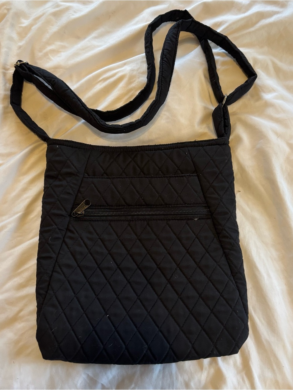 Quilted Retro Black Crossbody Bag